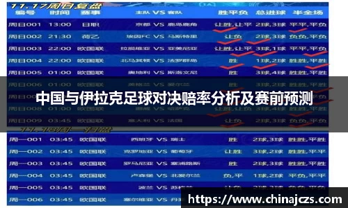 中国与伊拉克足球对决赔率分析及赛前预测